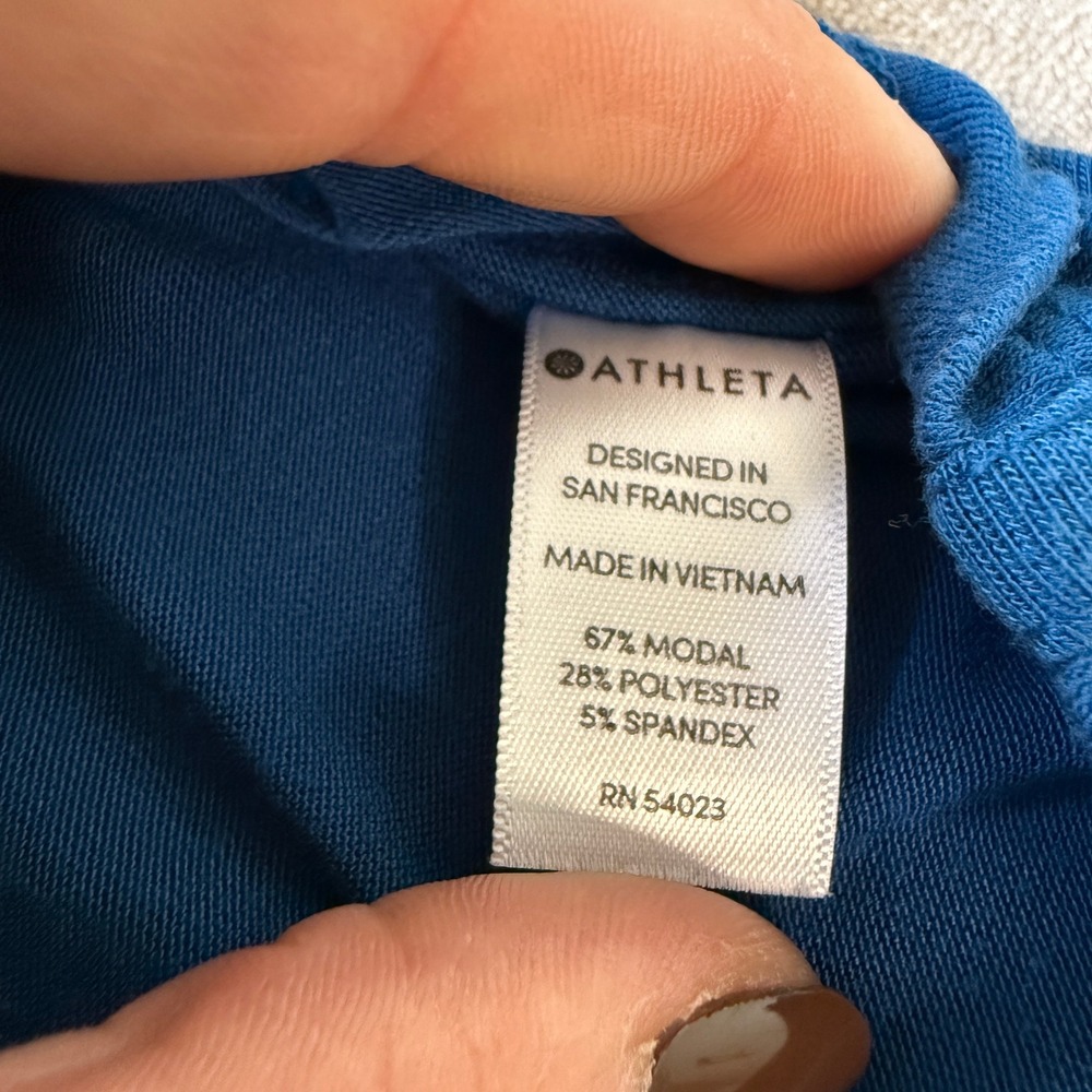 Athleta Blue‎ cloudlight cowl relaxed long sleeve top Women's Size S - Picture 6 of 7